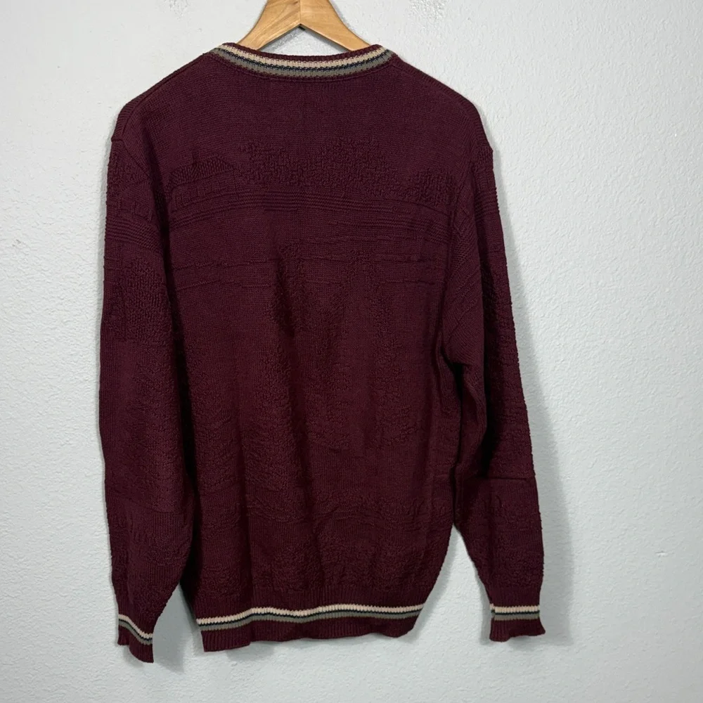 Vintage Carmel Men's Golf Embroidery Crewneck Sweater